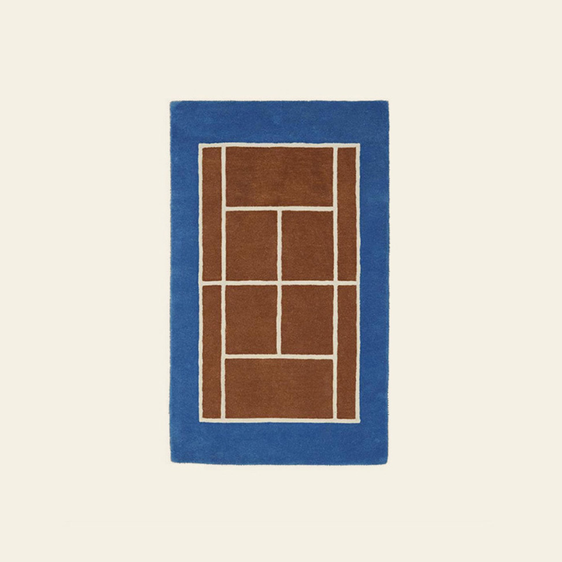 OYOY Living Design Tennis Rug Caramel Optic Blue 1