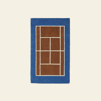 OYOY Living Design Tennis Rug Caramel Optic Blue 1