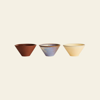 OYOY Living Design Yuka Bowl Set of 3 Dark Terracotta