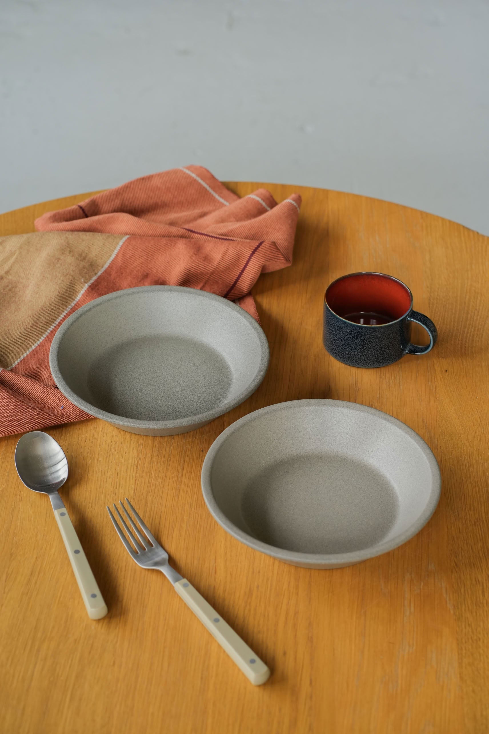 OYOY Living Design Yuka Deep Plate Set of 2 Stone