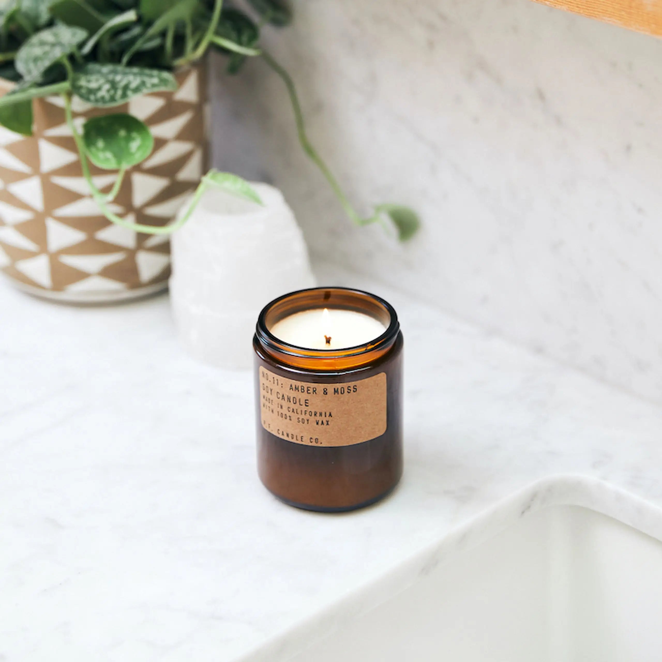 P.F. Candle Co. No. 11 Amber & Moss 7.2 oz Soy Candle