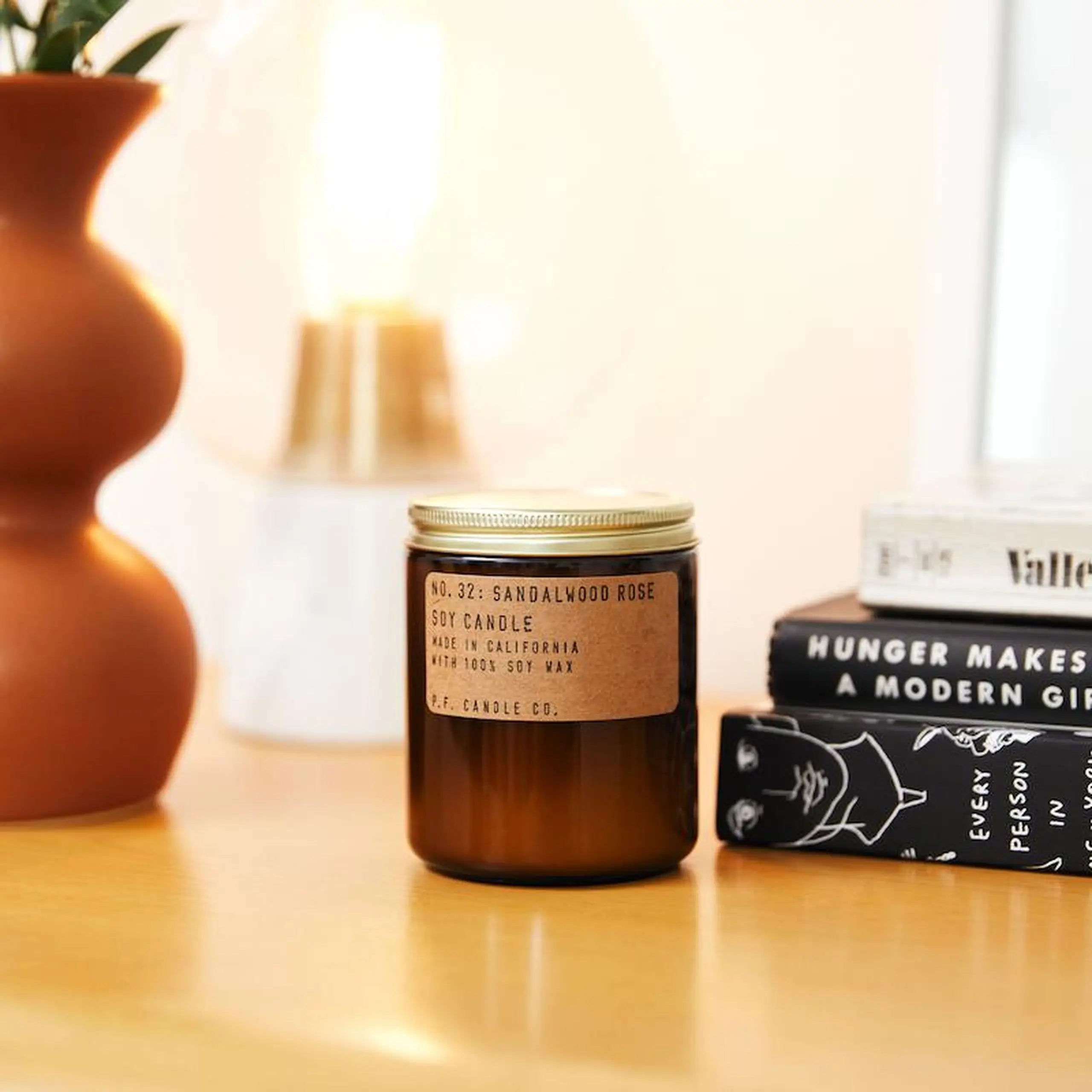 P.F. Candle Co. No. 32 Sandalwood Rose 7.2 oz Soy Candle