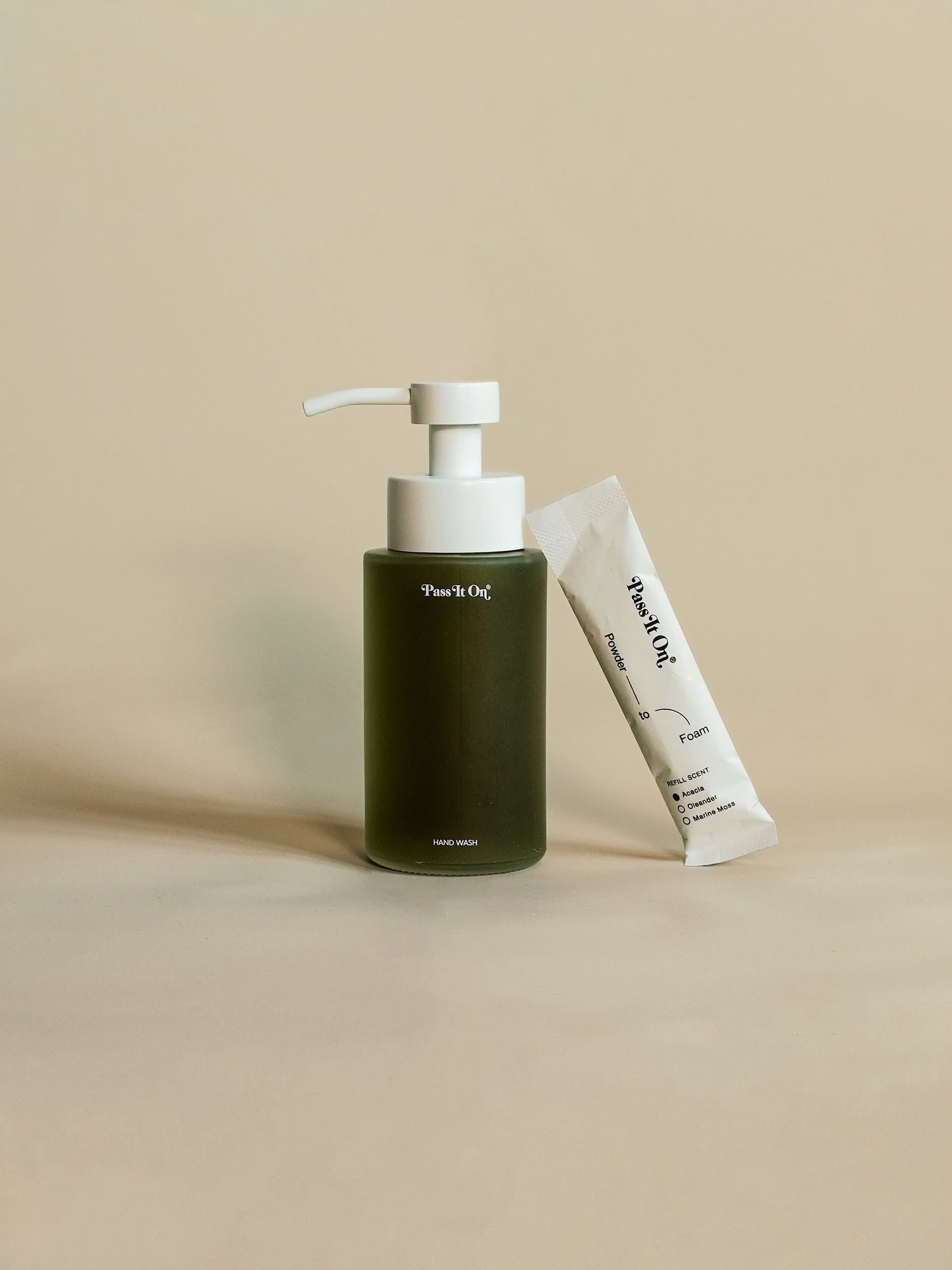 Pass It On 0.02 Refillable Hand Wash Set, Single Pack - Acacia