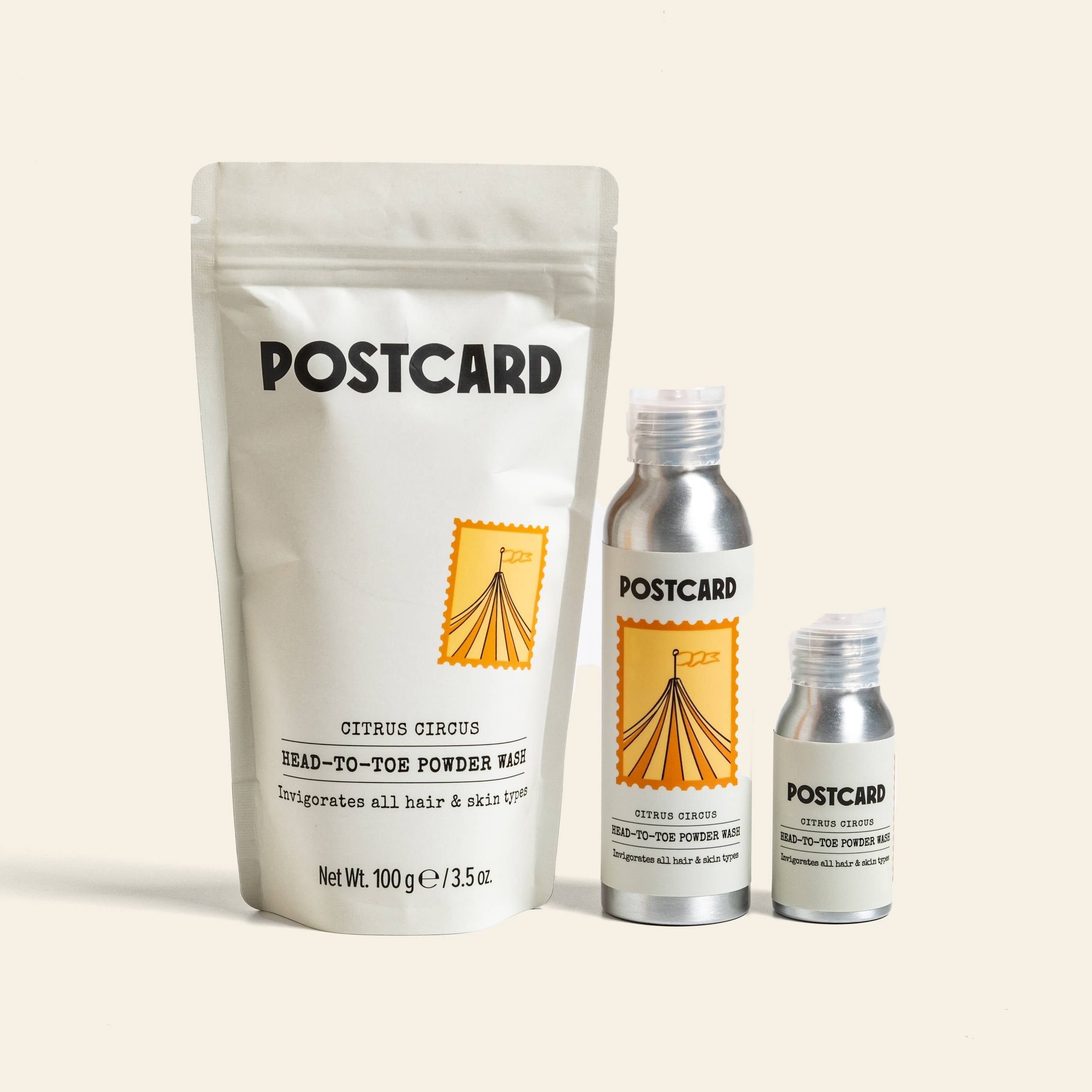 Postcard Head-To-Toe Powder Wash, 80g - Citrus Circus