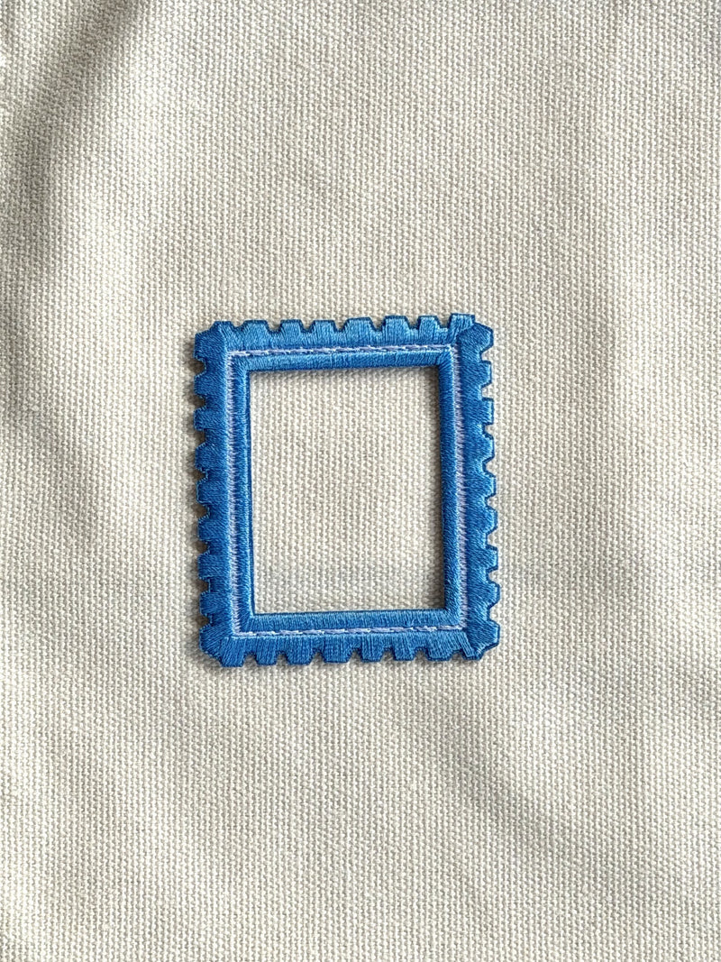 Stacked Store Blue Stamp Frame Patch