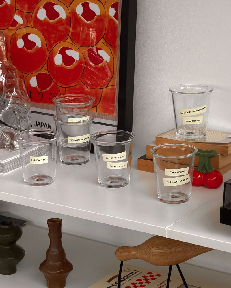 Stacked Store Reality Check Cups, Set of 6