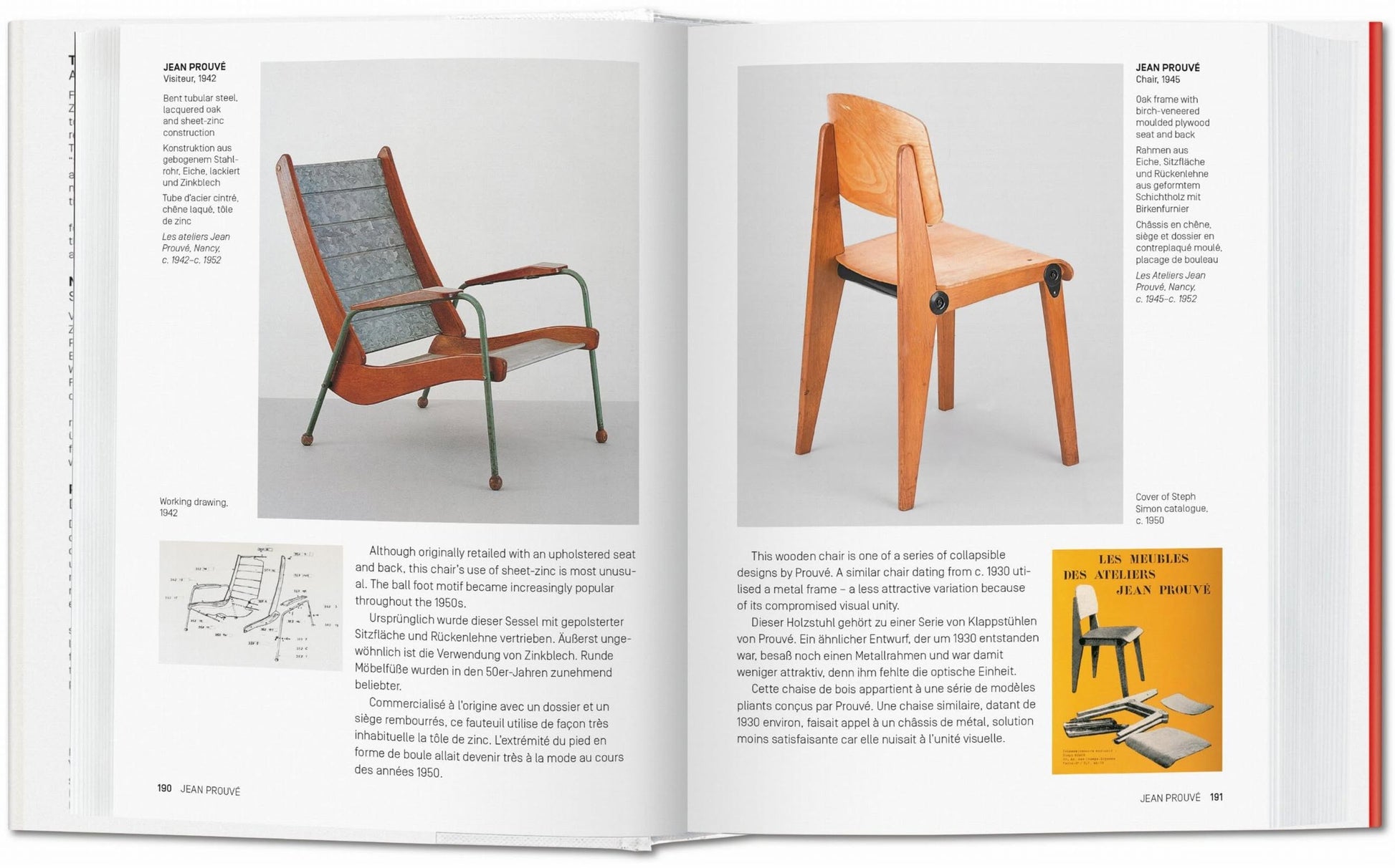 TASCHEN 1000 Chairs: Revised and Updated Edition features images, descriptions, and technical drawings of iconic chairs in English and German, with a yellow cover—making it the perfect collectors item for design history fans.