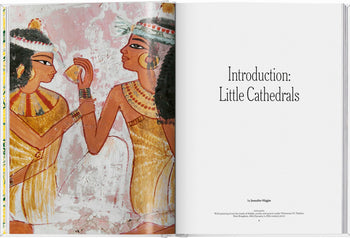 An open TASCHEN book, The Gourmands Lemon: A Collection of Stories and Recipes, displays an illustration of two ancient Egyptian women and the title Introduction: Little Cathedrals—ideal inspiration for culinary experts seeking lemon-infused recipes.