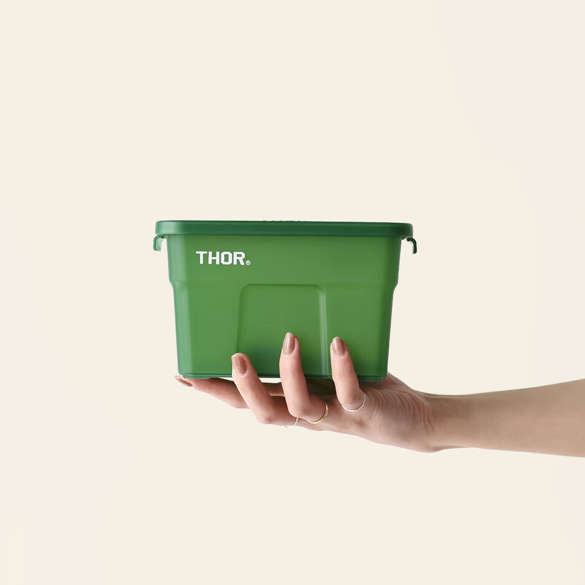 THOR Mini Totes Box With Lid DC Clear Green