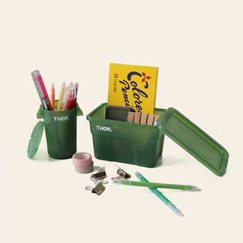 THOR Mini Totes Box With Lid DC Clear Green