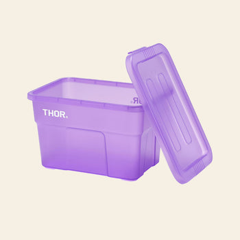 THOR Mini Totes Box With Lid DC Clear Purple