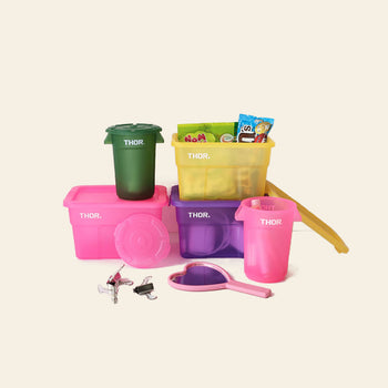 THOR Mini Totes Box With Lid DC Clear Purple