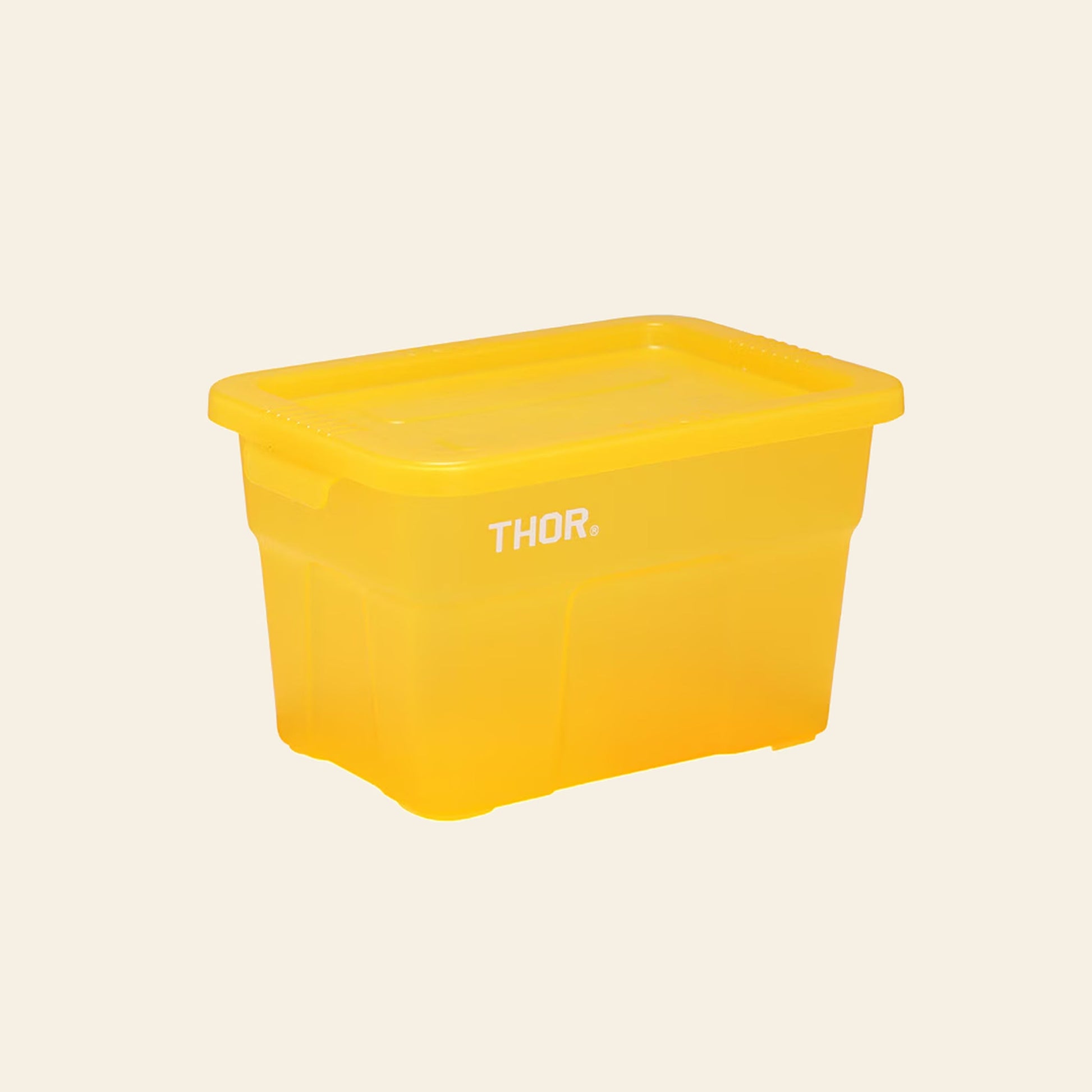 THOR Mini Totes Box With Lid DC Clear Yellow