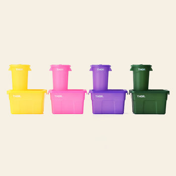 THOR Mini Totes Box With Lid DC Clear Yellow