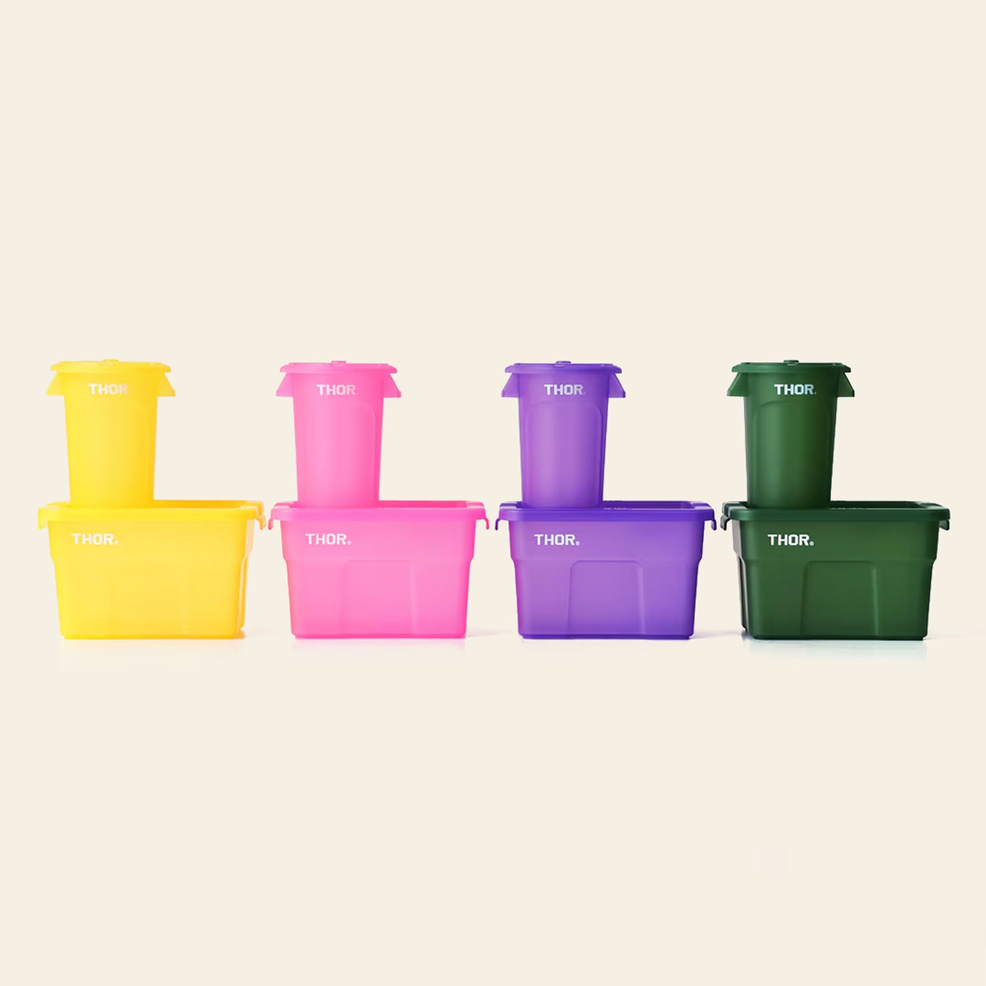 THOR Round Mini Container DC Clear Green