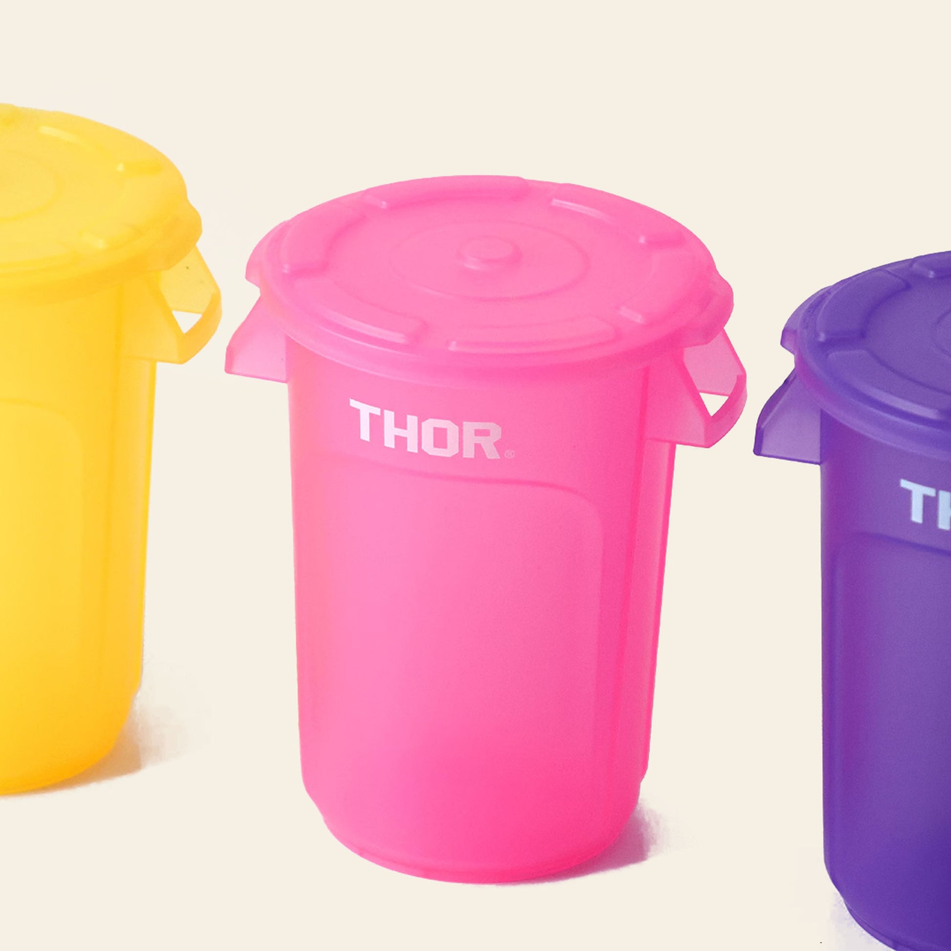THOR Round Mini Container DC Clear Pink