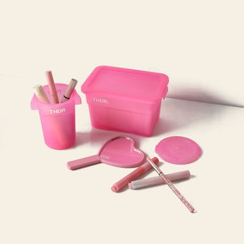 THOR Round Mini Container DC Clear Pink