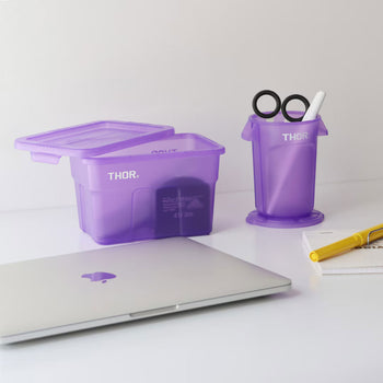 THOR Round Mini Container DC Clear Purple