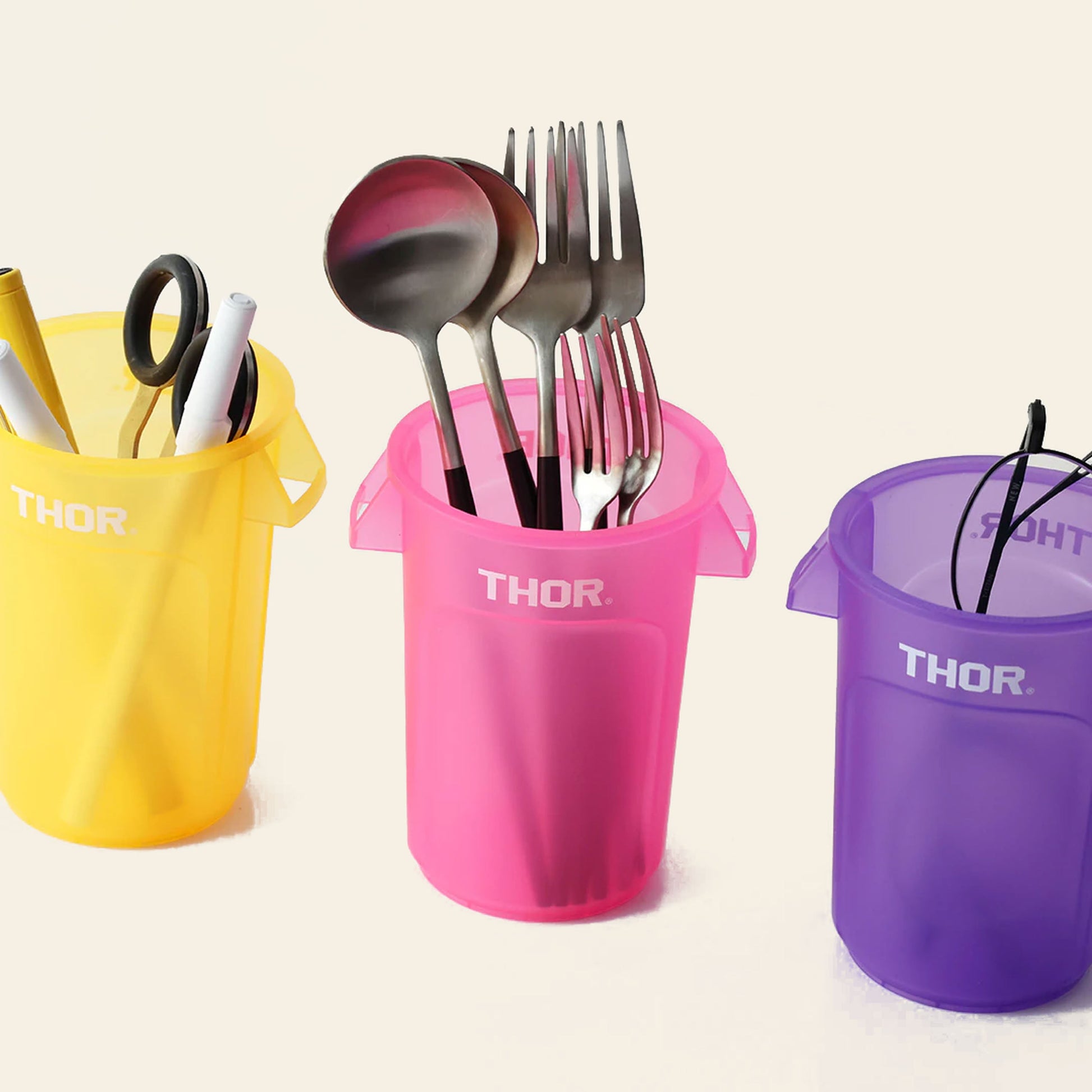 THOR Round Mini Container DC Clear Yellow