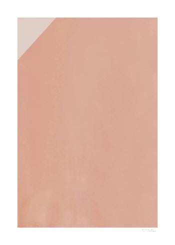 The Poster Club Anastasia Krasilnikova - Jaguar 01 (50x70) is a minimalist art print with a soft peach-pink rectangle and small beige triangle on white. Available from The Poster Club.