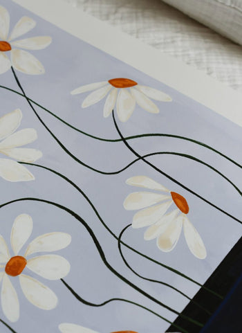 The Poster Club Frankie Penwill Daisies in Blue Vase (50x70) Poster