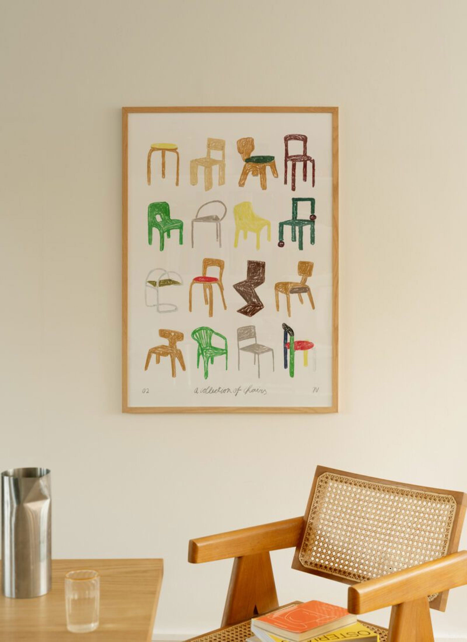 The Poster Club Isabelle Vandeplassche - A Collection of Chairs (30x40) - Poster