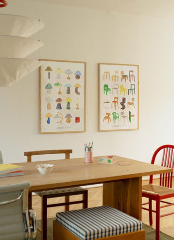 The Poster Club Isabelle Vandeplassche A Collection of Chairs (50x70) Poster
