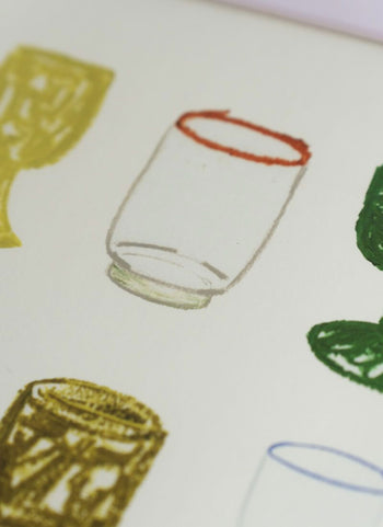 The Poster Club Isabelle Vandeplassche A Collection of Glasses (30x40) Poster