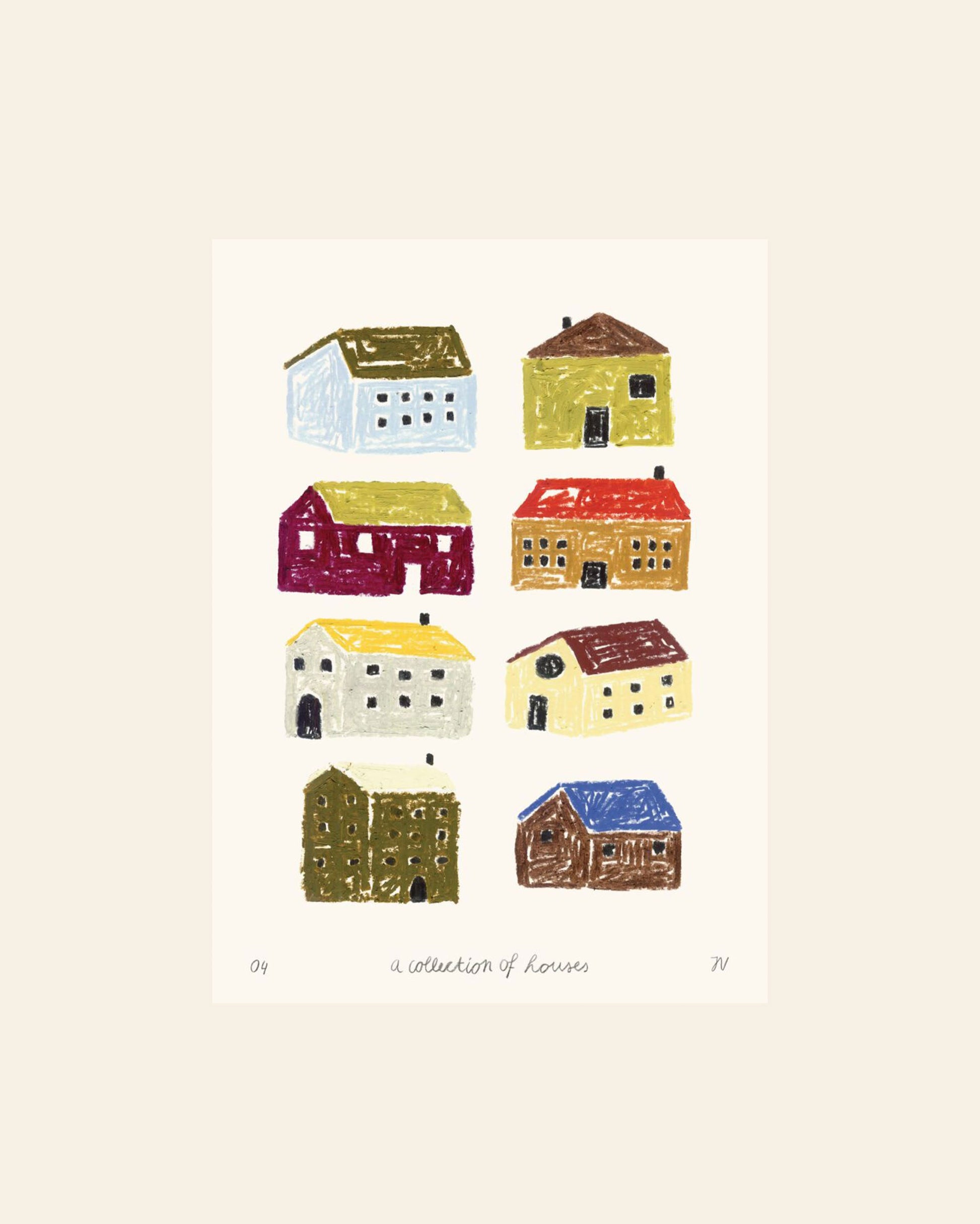 The Poster Club Isabelle Vandeplassche A Collection of Houses (50x70) Poster