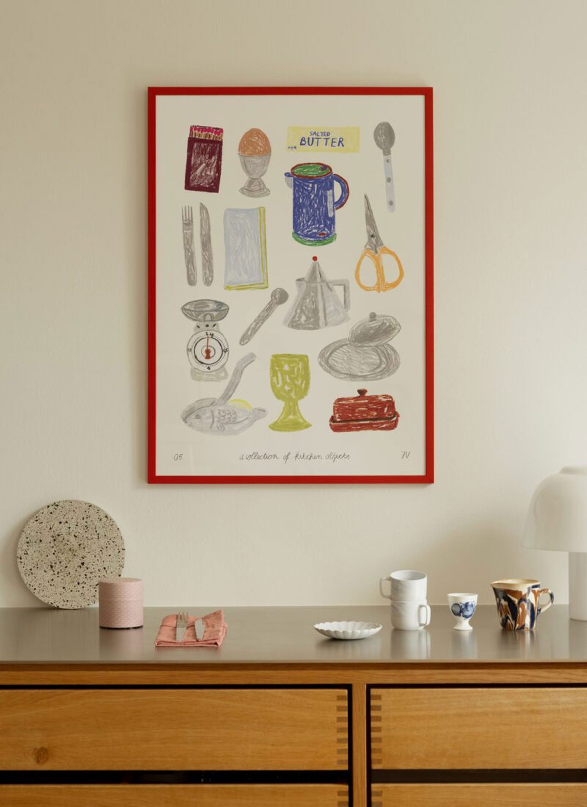 The Poster Club Isabelle Vandeplassche - A Collection of Kitchen Objects (30x40) - Poster