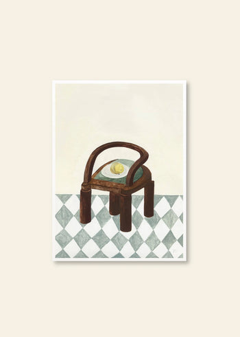 The Poster Club Isabelle Vandeplassche Chair With Fruit 30X40 Poster