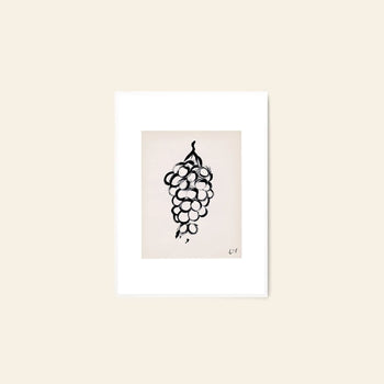 Minimalist blue ink art print of flowers in a vase, sized 50x70 cm and exclusive to The Poster Club. Designed by Madelen Möllard, this piece features simple forms with the artist’s signature on the lower right corner.