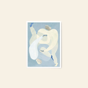 Checkered (50x70) by Berit Mogensen Lopez, available at The Poster Club, features abstract forms and artistic movement in a muted palette—a modern art print for your space.