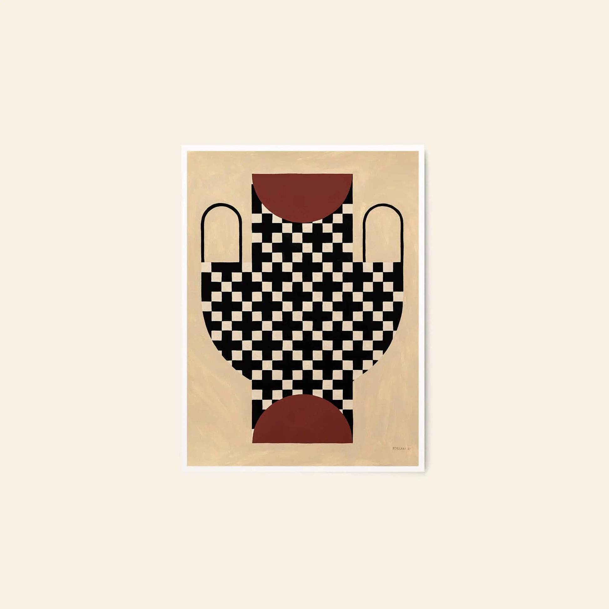 The Poster Clubs Flowers in Blue Vase art print by Madelen Möllard (50x70) features a minimalist design with a blue vase and floral accents, reflecting the brands signature modern aesthetic.