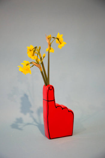 Third Drawer Down Adam JK Remember Bud Ceramic Vase Red