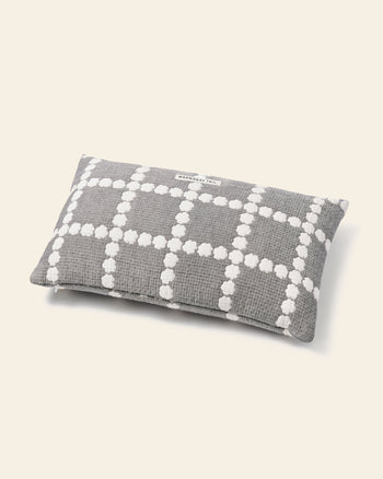 WARMGREY TAIL Blossom Check Cotton Modal Cushion & Pillow Case Warmgrey Base