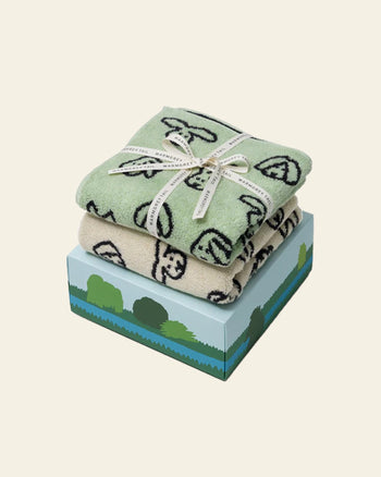 WARMGREY TAIL Bunny Bunny Face Towel Cream