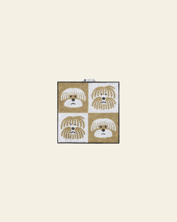 WARMGREY TAIL Fluffy Dog Hand Towel Beige