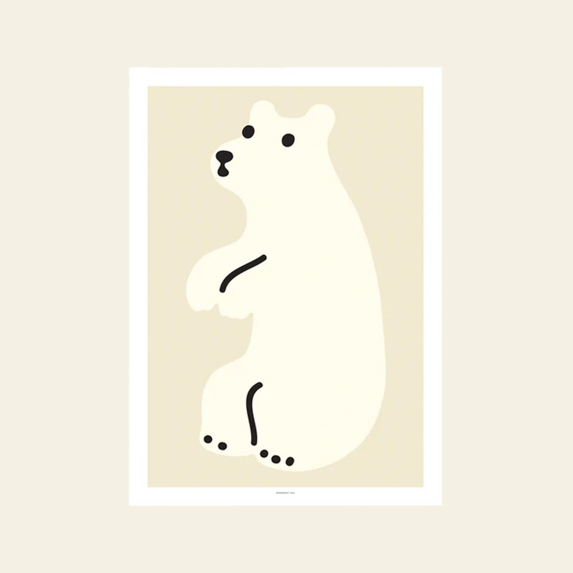 WARMGREY TAIL Huggy Bear Cream Poster (30x40)