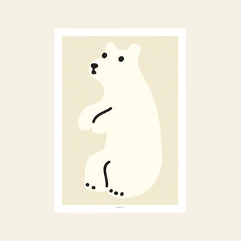 WARMGREY TAIL Huggy Bear Cream Poster (30x40)