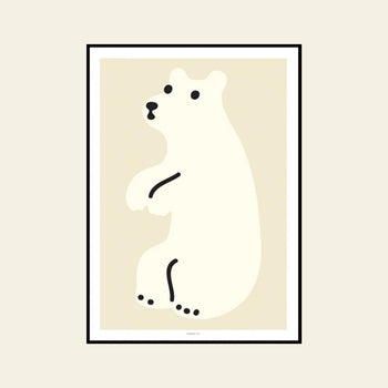 WARMGREY TAIL Huggy Bear Cream Poster (30x40)