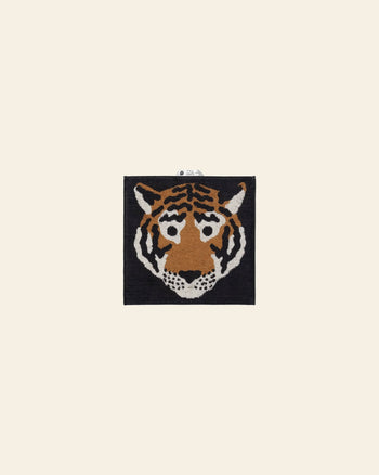 WARMGREY TAIL Tiger Hand Towel Black