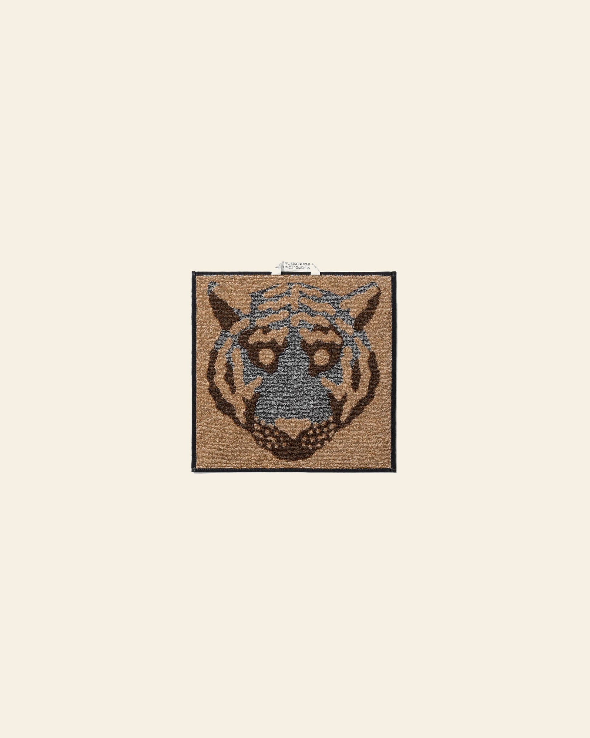 WARMGREY TAIL Tiger Hand Towel Black