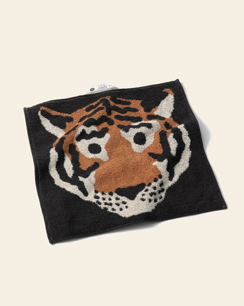 WARMGREY TAIL Tiger Hand Towel Black