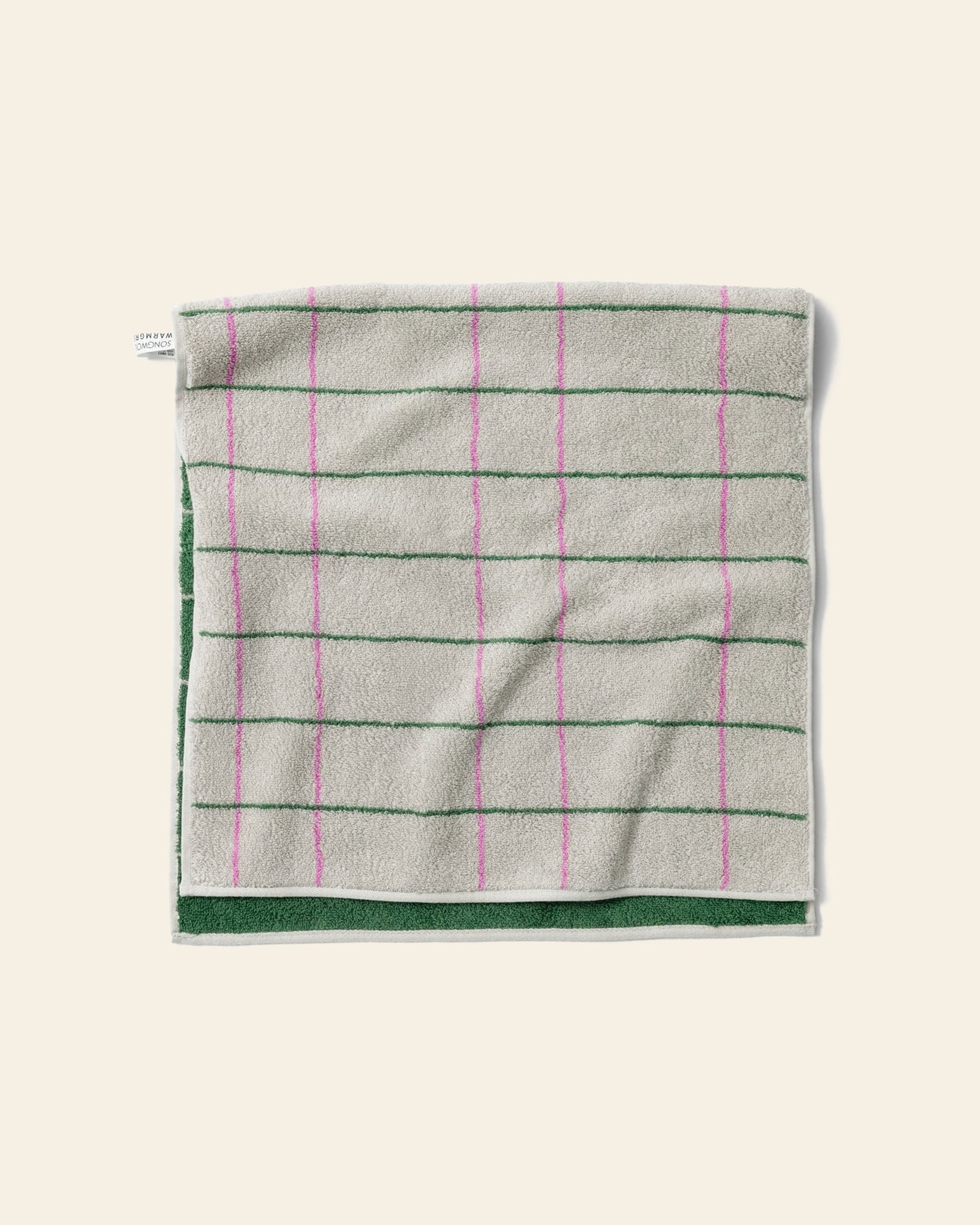 WARMGREY TAIL Tile Face Towel Grey