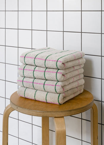 WARMGREY TAIL Tile Face Towel Grey