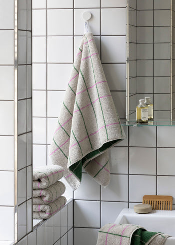 WARMGREY TAIL Tile Face Towel Grey