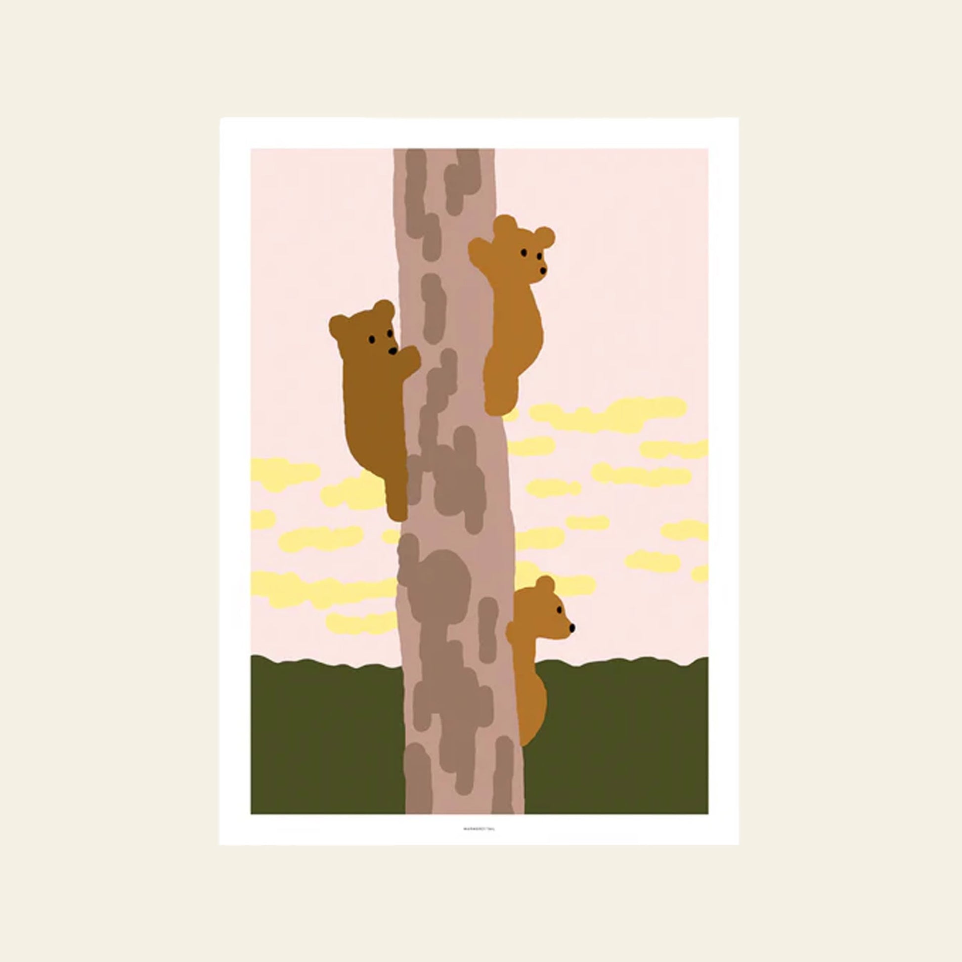 WARMGREY TAIL Tree & Bears Poster (30x40)