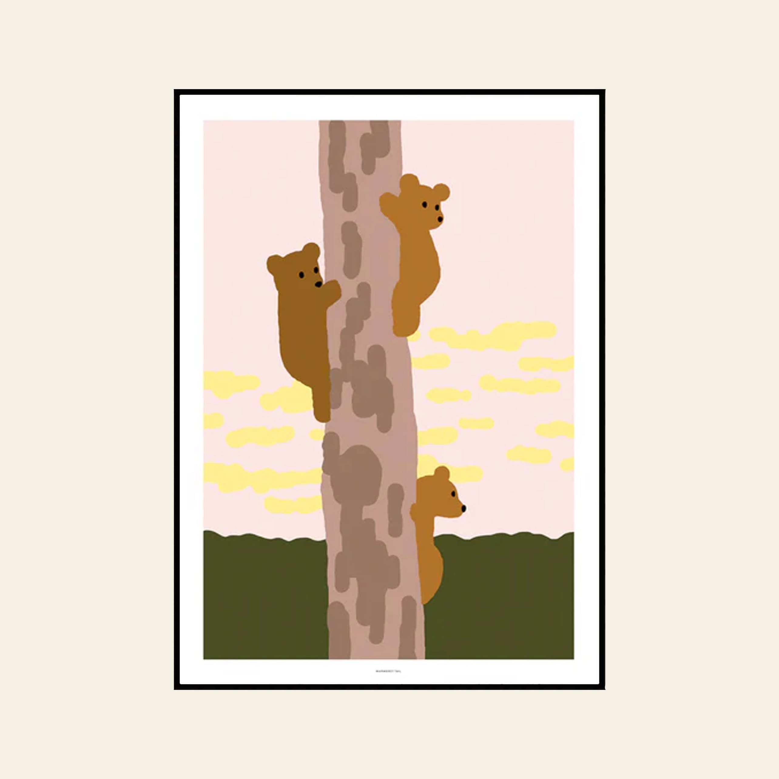 WARMGREY TAIL Tree & Bears Poster (30x40)