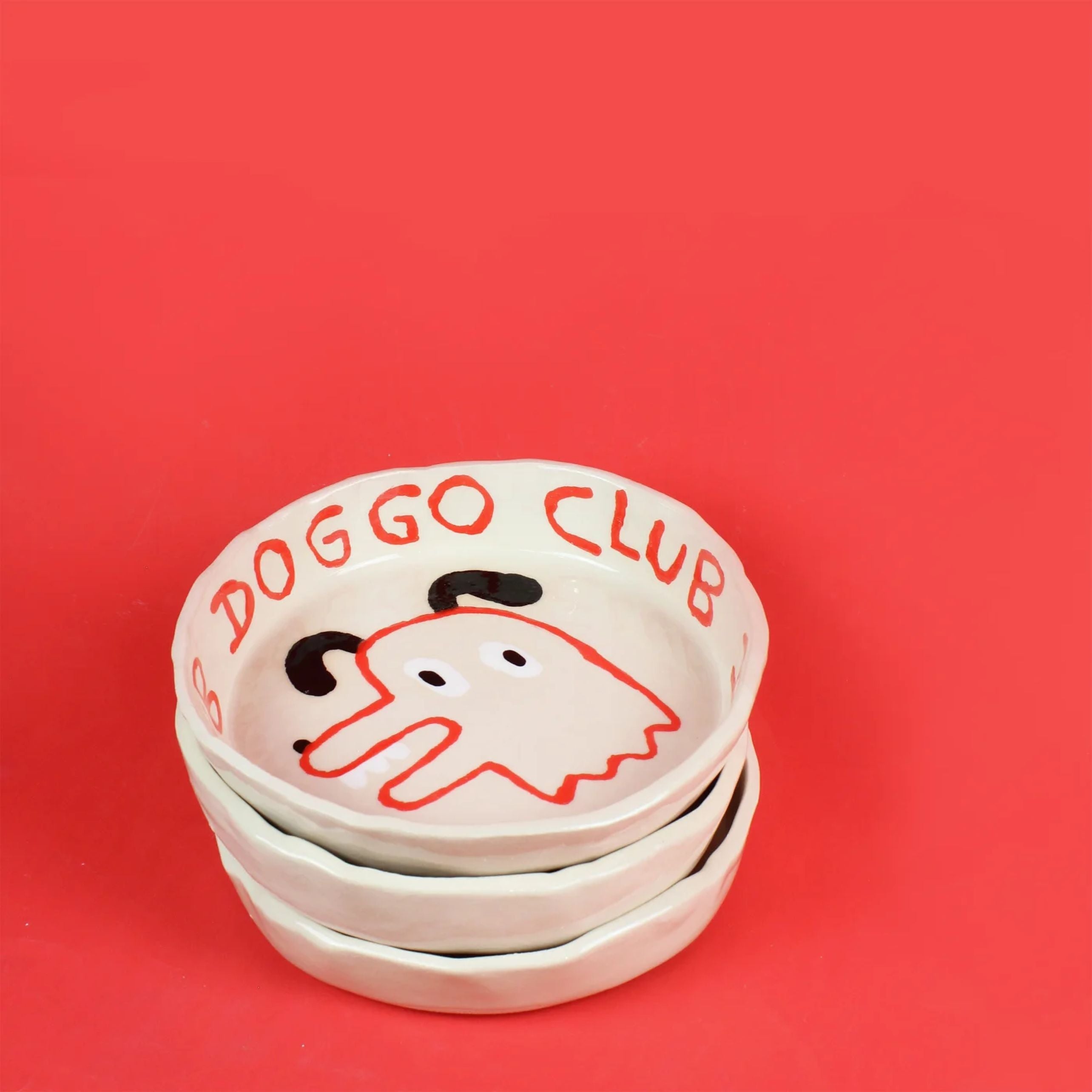 Wobbly Studio Doggo Club Ti Chat Bowl